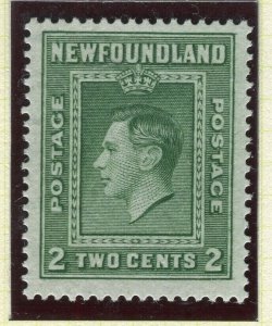 NEWFOUNDLAND; 1938 early GVI Royal issue fine Mint hinged 2c. value