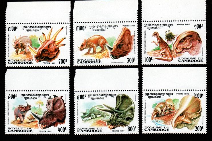 Cambodia 1409-1414 Mint NH Dinosaurs!