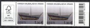 Estonia 2023 Ships Hansa Kaubalaeva Vrakk pair MNH