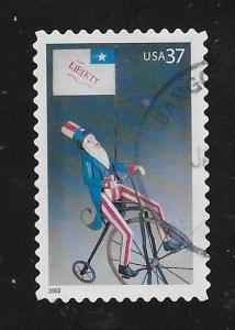 SC# 3776 - (37c) - Old Glory, Uncle Sam, Used Off Paper