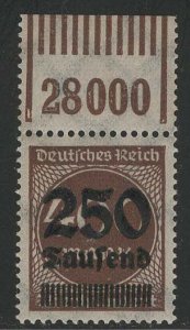 Germany Reich Scott # 265, mint nh, variation OPD + rotary print