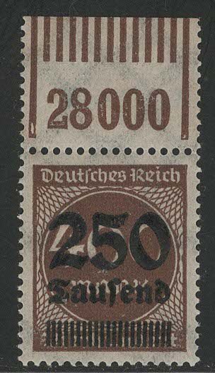 Germany Reich Scott # 265, mint nh, variation OPD + rotary print