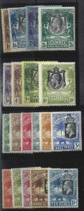 Gambia 1922-1927 SC 102-120 MLH/MNH Set 