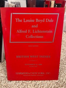 DALE-LICHTENSTEIN Br West Indies Sale 16 - Sept. 12, 1990 H.R. Harmer Auction