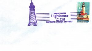 SPECIAL PICTORIAL POSTMARK CANCEL LIGHTHOUSE SERIES FAIRPORT HARBOR OHIO 1995 T2