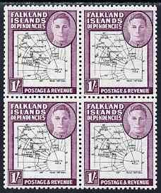 Falkland Islands Dependencies 1946-49 KG6 Thick Maps 1s b...