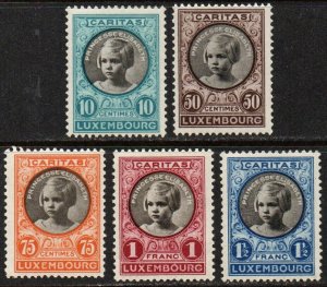 Luxembourg Sc #B25-B29 Mint Hinged