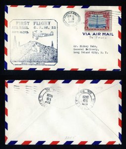 # C11 on CAM # 32 First Flight cover from Seattle, WA to Pasco, WA - 9-15-1929