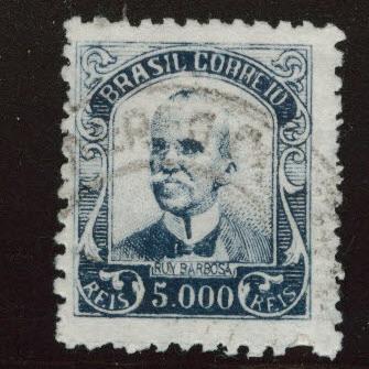 Brazil Scott 459a Used 1938 deep blue stamp