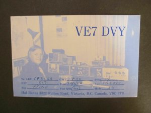 6293 Amateur Radio QSL Card Hal Banks Canada-