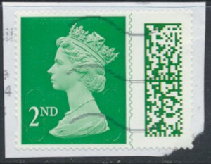 GB  QE II 2nd class barcode  Year 22 Source B  Used  see details & scans