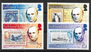 FALKLAND ISLANDS SG989/92 2004 SIR ROWLAND HILL SET MNH