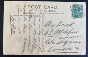 1904 Liverpool England Picture Postcard Cover To London Bridge Bootle Park