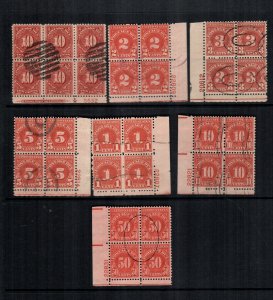 US 7 used plate blocks postage due