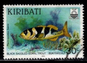 Kiribati - #546 Black Saddled Coral Trout  -  Used