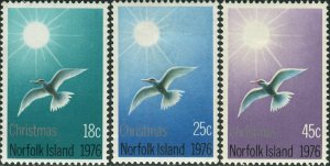 Norfolk Island 1976 SG176-178 Christmas set tern MLH