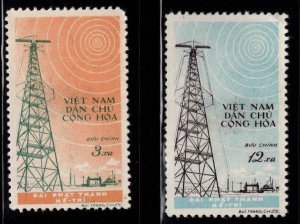 North Viet Nam Scott 100-101 Unused NGAI   Radio Tower set