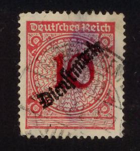 Germany official Scott#  O49 10pf Circle cancelled