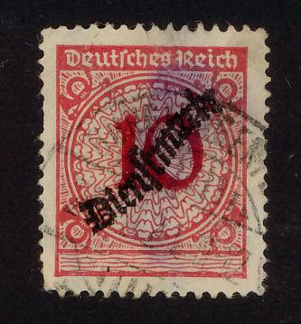 Germany official Scott#  O49 10pf Circle cancelled