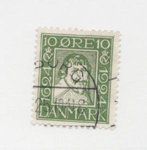 Denmark Danmark #165 Θ 1924 10 Ore used postage stamp