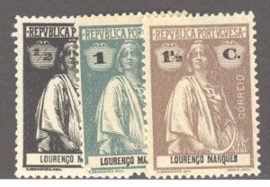 Lourenco Marques, Scott #131D-F, MNH