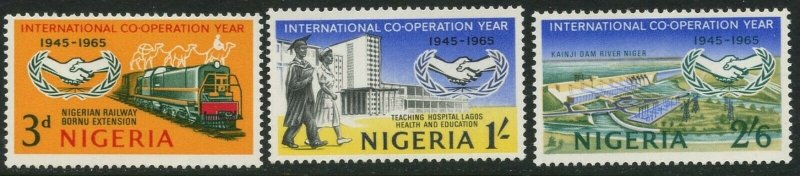 NIGERIA Sc#178-180 SG#167-168 1965 Cooperation Year Complete OG Mint LH