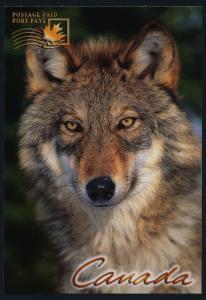 Canada UX120 Postcard MNH Grey Wolf, Barcode