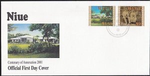 NIUE 2001 Annexation set on FDC...........................................A9151c