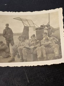 TOUGH LUFTWAFFE SOLDIERS w STRANGE CRAFT? WW2 WWII German Military Wartime photo