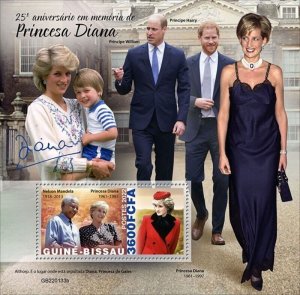 Guinea-Bissau - 2022 Princess Diana Anniversary - Stamp Souvenir Sheet GB220133b