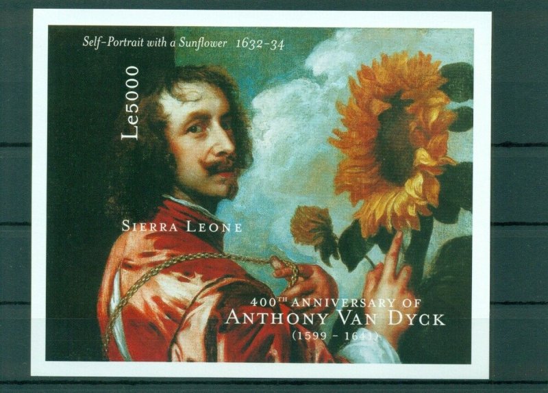 Art Anthony van Dyck Paintings Sierra Leone imperforated MNH stamps set 9 sheets