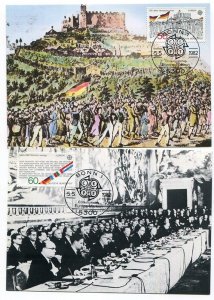 D100447 Europa CEPT 1982 History Set of Maximum Cards Germany