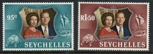 SEYCHELLES SG319/20 1972 SILVER WEDDING MNH