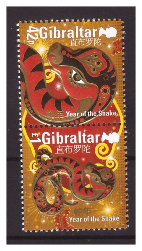 GIBRALTAR 2013 Year of the Snake 2 v MNH