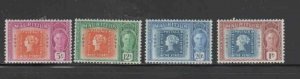 MAURITIUS #225-228 1948 1ST POSTAGE STAMP CENTENARY MINT VF NH O.G aa