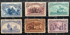 US Stamps-SC# 230 - 235 - MH & MHR - Spot Thin On 233 - CV $216.50