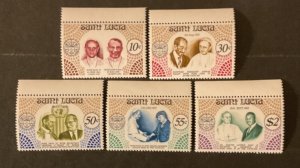 St Lucia Scott #460-4 never hinged