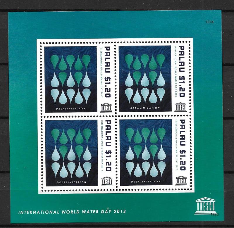 Palau 1177 World Water Day m/s MNH