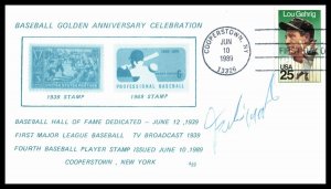 1989 Lou Gehrig The Iron Horse baseball Sc 2417 FDC signed Felix Martinez (1L