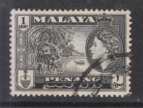 Malaya Penang 1957 Sc 45 1c Used