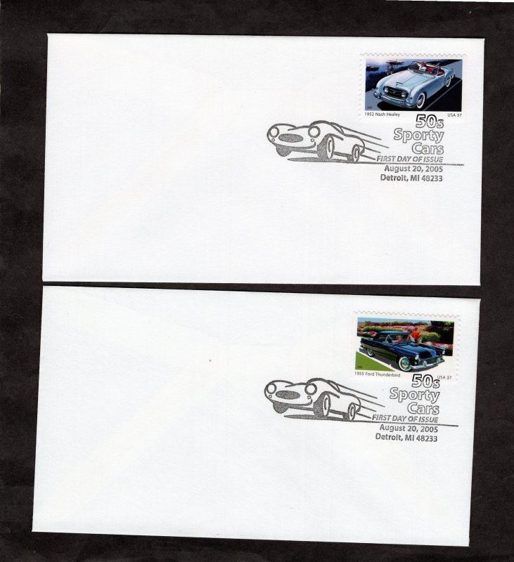 3931-3935 Sporty Cars, FDC set/5 no cachet