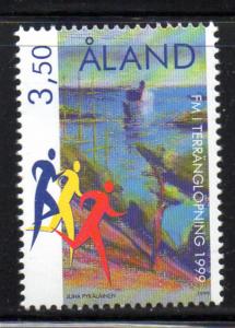 Aland Finland Sc 160 1999 Cross Country Racing stamp mint NH