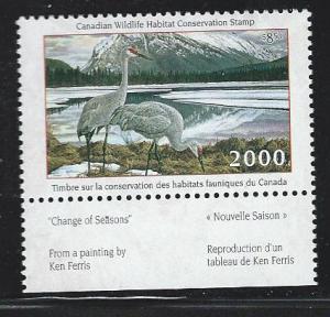 Canada 2000 wildlife habitat conservation   stamp  mnh  S.C. #  fwh16