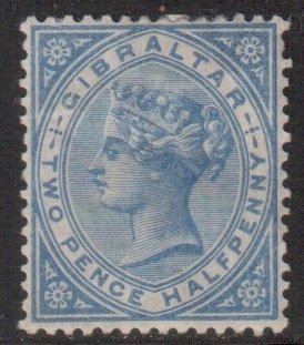 Gibraltar Scott 14 - SG11, 1886 Victoria 2.1/2d MH*