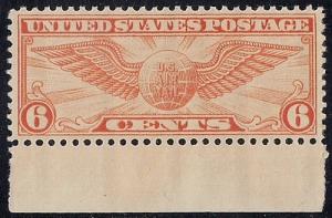 C19 6 cents Winged Glob Stamp Mint OG NH EGRADED SUPERB 99 XXF