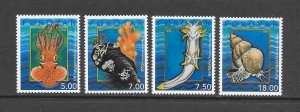 FAROE ISLANDS  #409-12 MARINE LIFE MNH