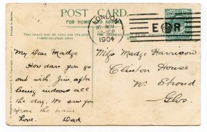 GB 1904 1/2d Postcard London/Shard/Mabel Love