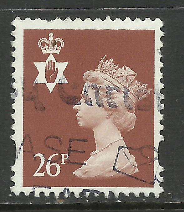 Northern Ireland GB 1997 QE2 26p Chestnut Machin used SG NI 81 ( F412 )