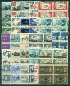 25 DIFFERENT SPECIFIC 5-CENT BLOCKS OF 4, MINT, OG, NH, GREAT PRICE! (9)