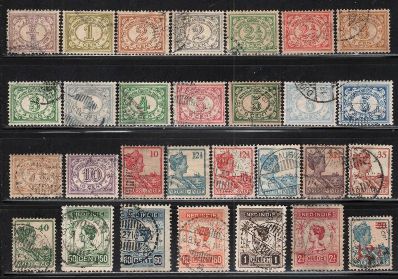 Netherlands Indies # 101-136, +158 ~ Shorth Set 28 /37 + # 158 ~ MX, Conditions